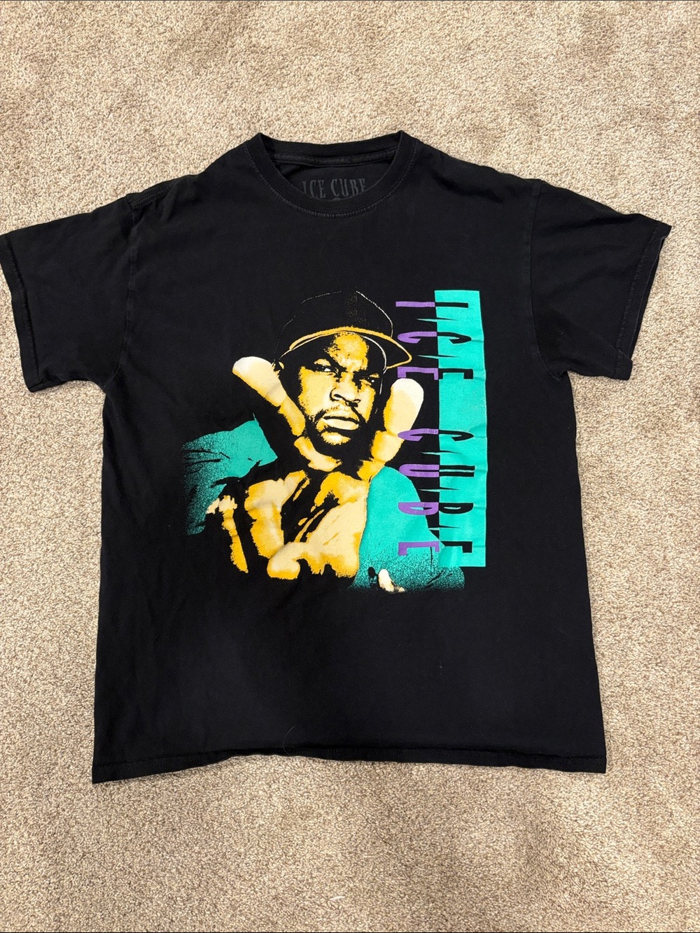 ICE CUBE rapper 90s graphic tee black